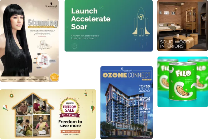 Portfolio work mashup done for different clients