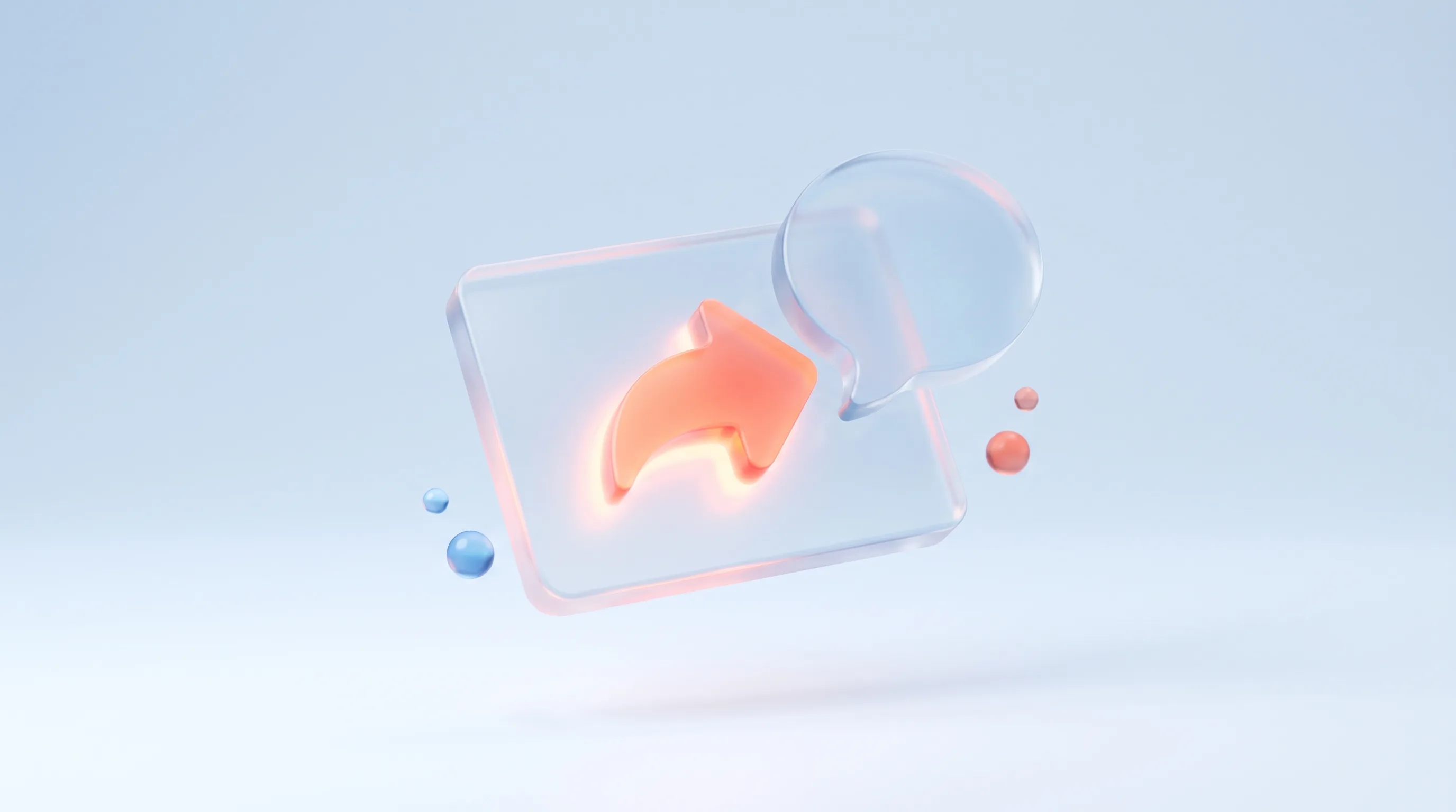 Glass form icon connected by a fast glowing arrow to a reply bubble, representing a speed-to-lead workflow