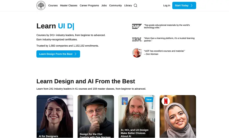 Interaction Design Foundation homepage