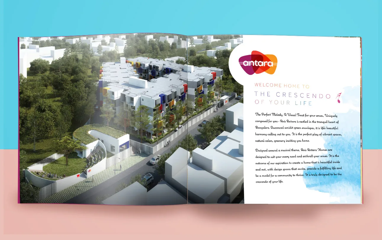 Antara brochure lifestyle spread