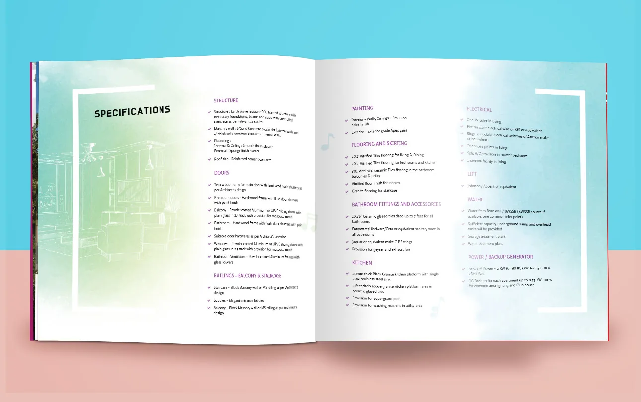 Antara brochure floor plan spread