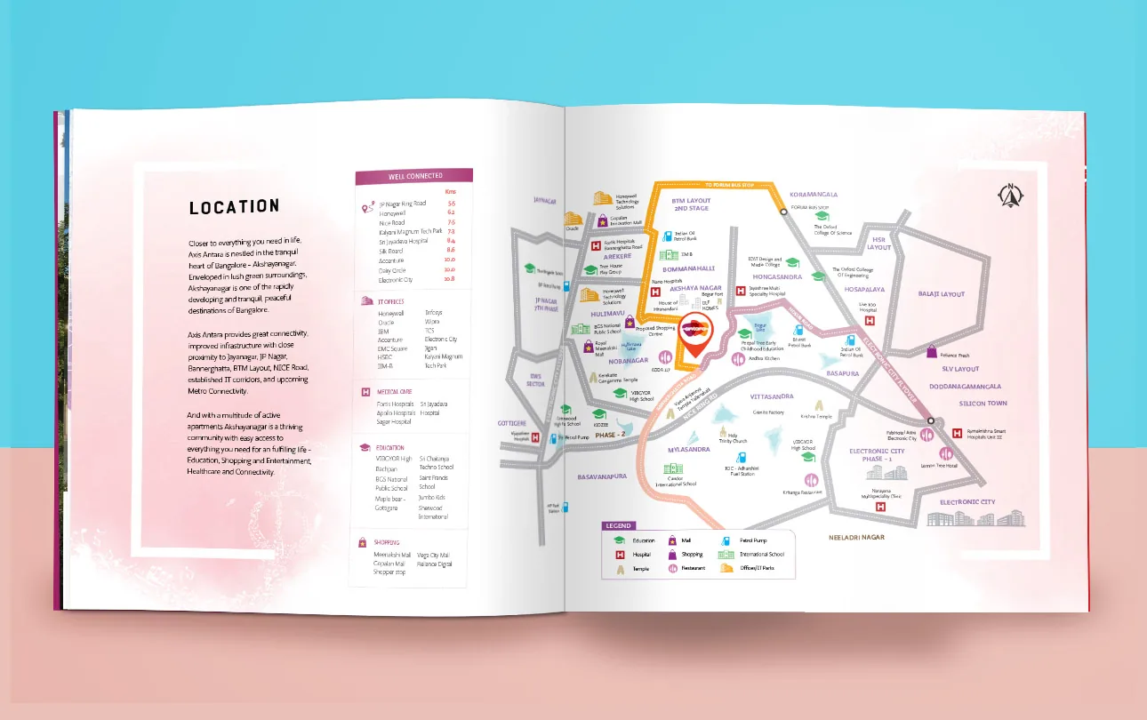 Antara brochure location spread