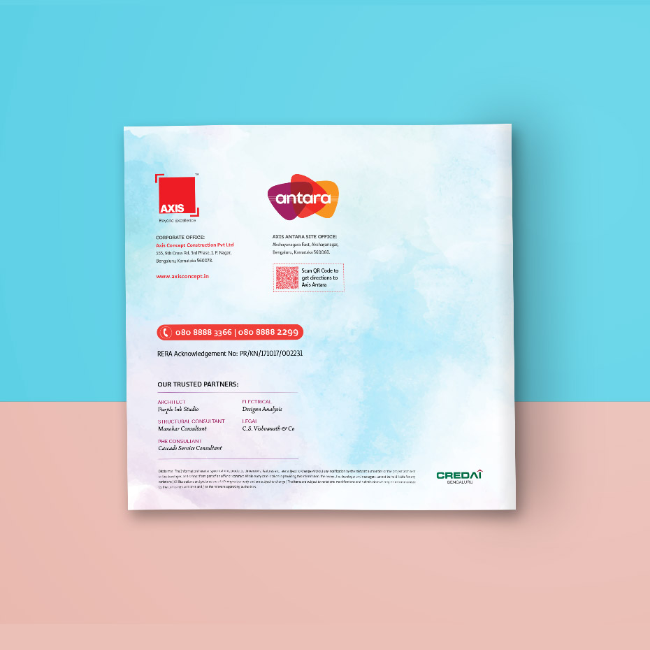 Antara brochure back cover