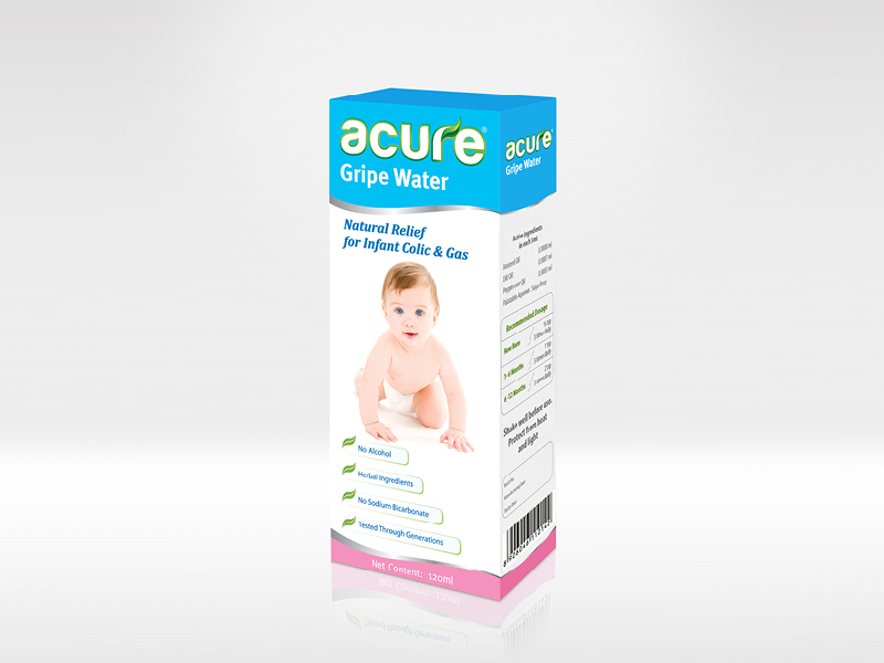 Packaging design — Acure Gripe Water