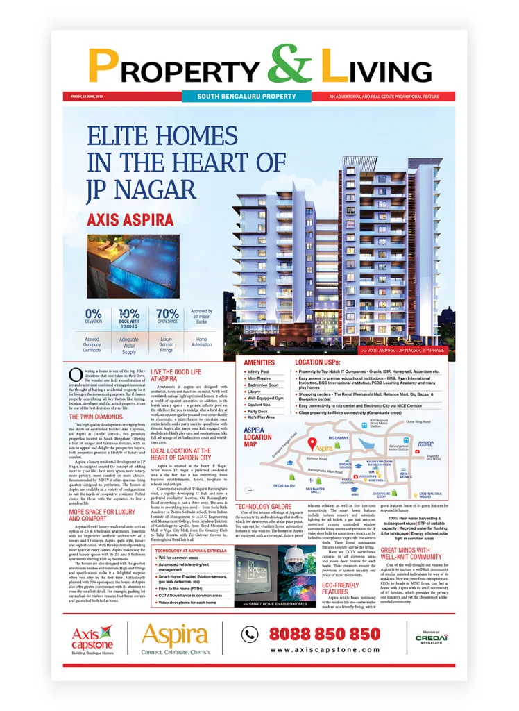 Full page press advertisement