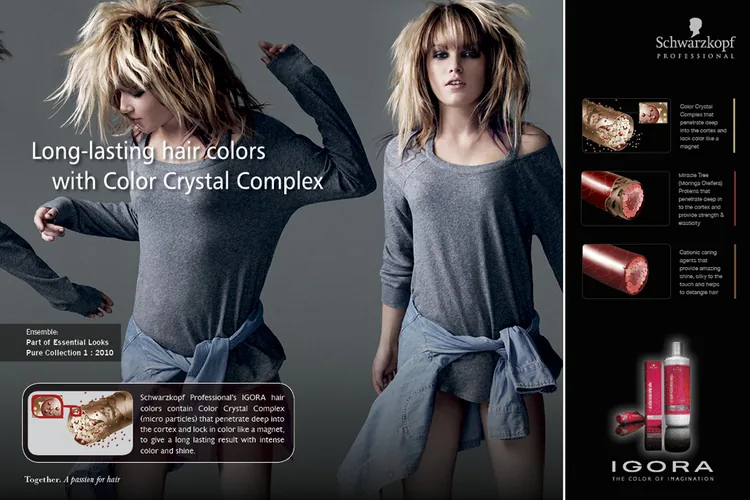 Igora colour range press advertisement