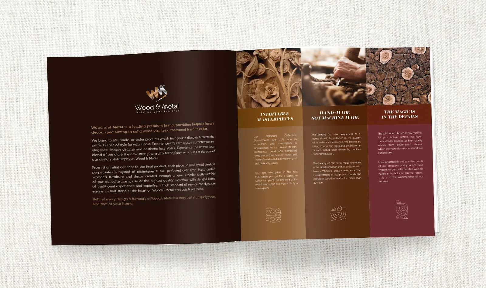 Wood & Metal brochure — WoodnMetal 12 Pager 1st & 2nd Pages