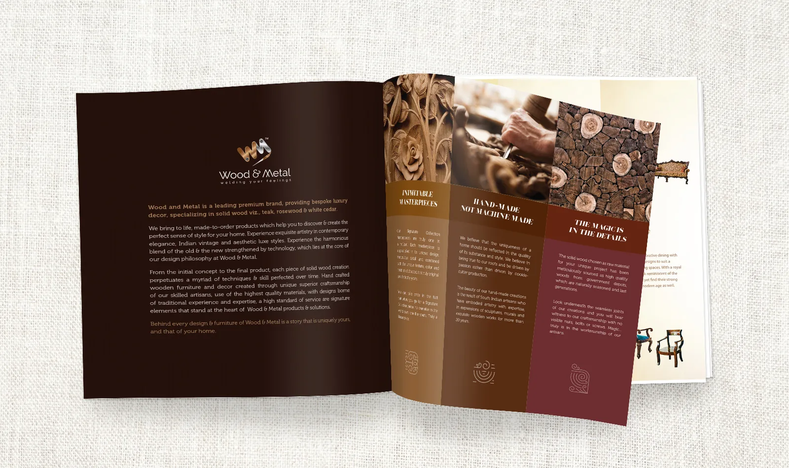 Wood & Metal brochure — WoodnMetal 12 Pager 1st & 2nd Truning Pages