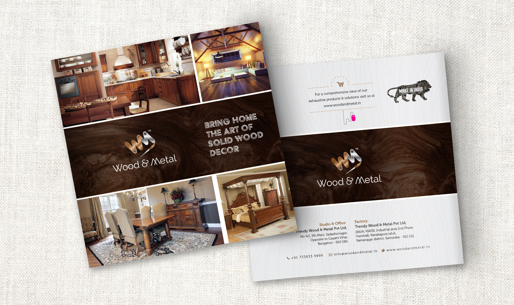 Wood & Metal brochure — WoodnMetal 12 Pager Cover Front & Back