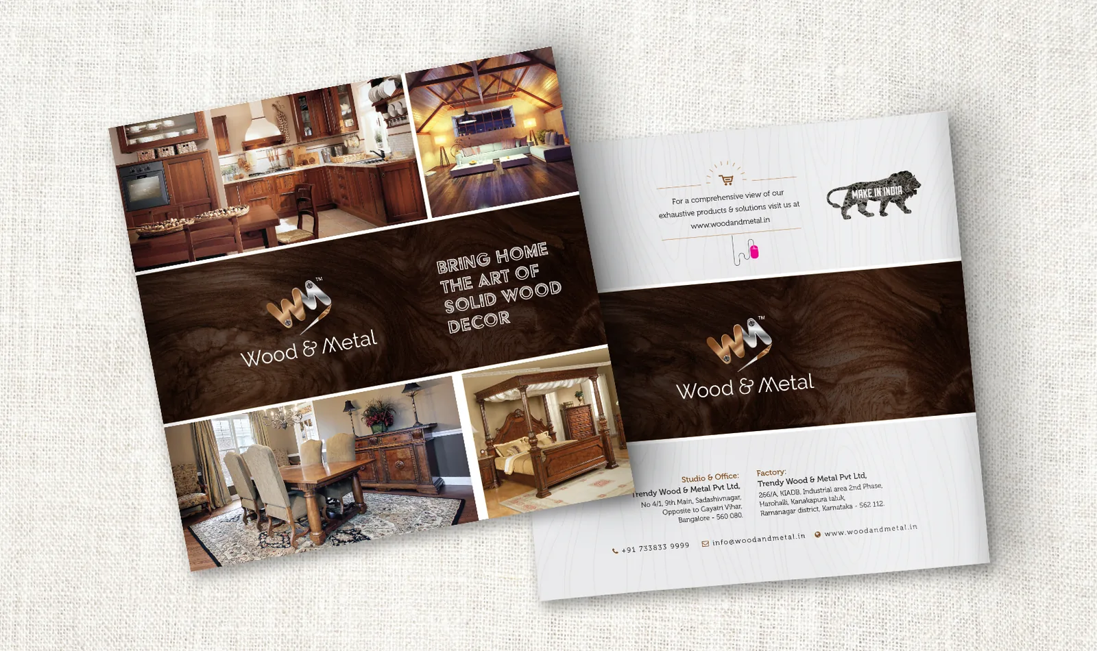 Wood & Metal brochure — WoodnMetal 12 Pager Cover Front & Back