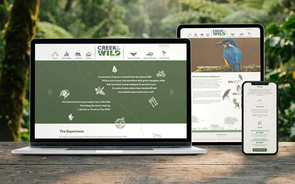 Creek in the Wild, responsive site