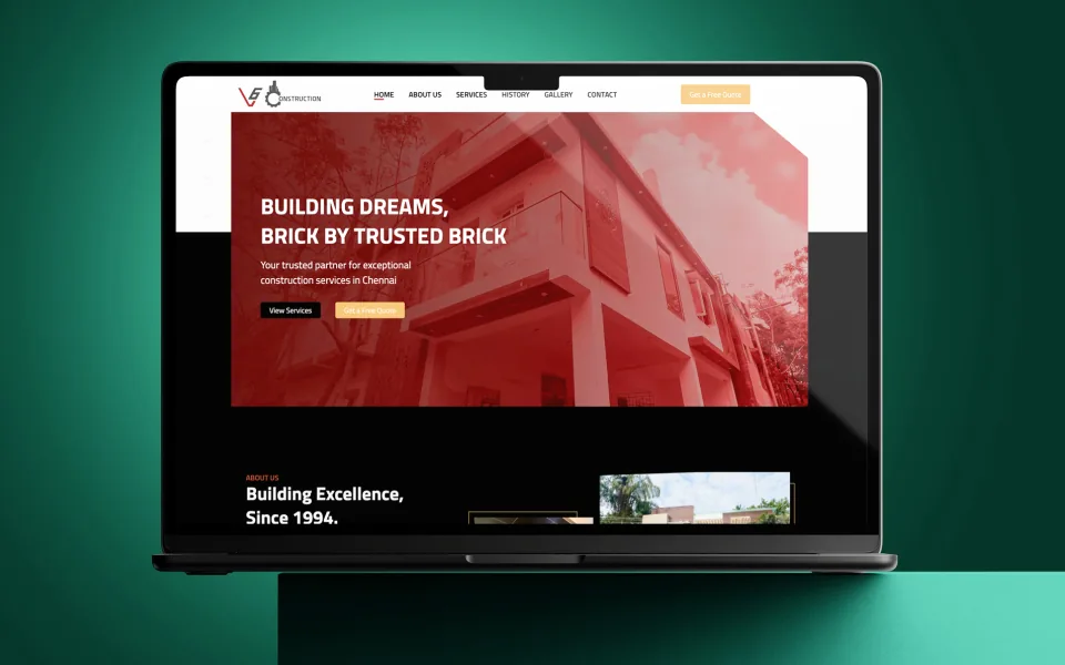 VS Construction website
