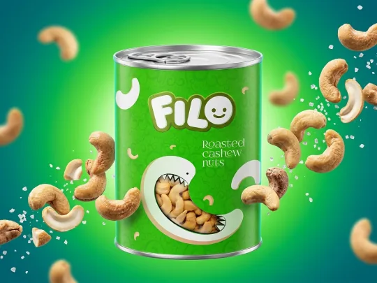 Filo roasted cashew packaging
