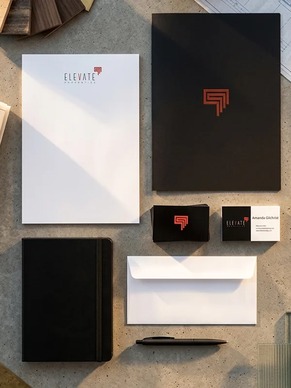 Elevate Properties stationery system