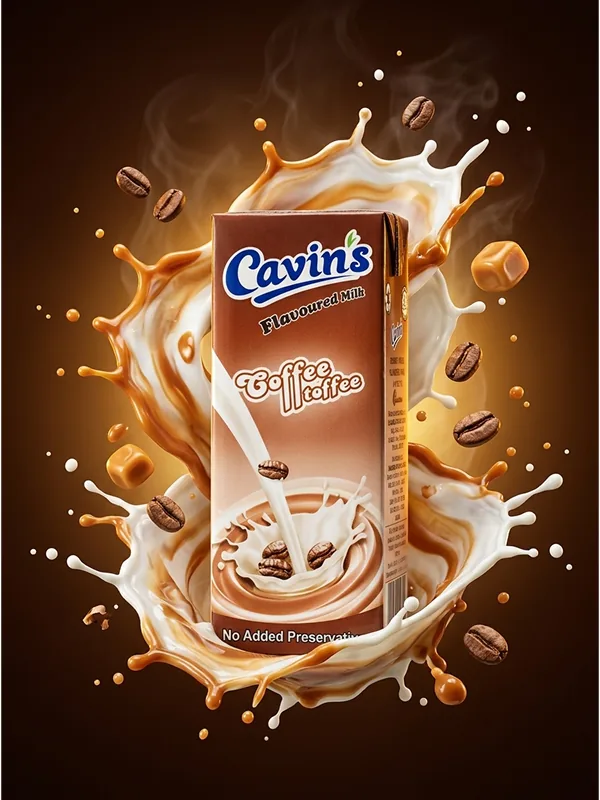 Cavin's flavoured milk pack visual